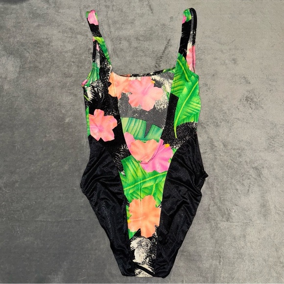 Vintage One Piece Floral Swimsuit Size 13/14 - Picture 6 of 9